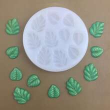 葉子形狀 DIY 蠟燭矽膠模具，蠟燭製作用品 - 白色 - 查看 3