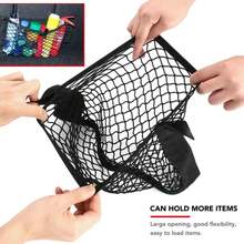 Car Back Rear Trunk Bag Organizer Mesh Net Auto Seat Back Storage Bag Pocket Universal Car Stowing Tidying Elastic String Net - A - View 12