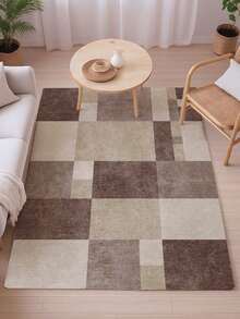 Luxury Patchwork Pattern Indoor Decorative Rug, Faux Wool Material Indoor Carpet, Living Room Rug, Sofa Rug, Bedroom Rug, Bedside Anti-Slip Mat, Dining Room & Kitchen Rug, Office Chair Pad, Entryway Doormat, Outdoor Picnic Mat, Outdoor Camping Blanket - Multicolor--7 - View 16