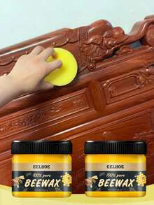 1/3 Pcs Natural Beeswax Wood Conditioner, Suitable For Furniture And Floors, Natural Beeswax Furniture Polish, Applicable To Wood, Multi-Purpose Beeswax Wood Cleaner, Random Assortment Of New And Old Models - Paste - View 3