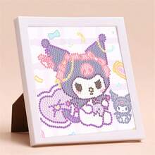 1 Set de Pegatinas de Diamantes de Dibujos Animados Sanrio Hechas a Mano, Set de Arte de Bordado de Diamantes Hecho a Mano, Decoración de Pared y Escritorio para el Hogar, Regalo de Regreso a la Escuela (Marco Incluido) - Multicolor - Ver 8