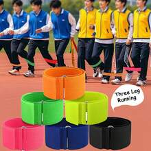 2-Person 3-Legged Race Binding Leg Straps, Team Game Props - Multicolor - View 2