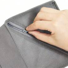 6/7/8/24 Grid Gray Non-Woven Fabric Drawer Storage Compartment, Foldable Wardrobe Storage Basket, And Fabric Storage Box, Used For Storing Clothes, Socks, Underwear, Bras, Ties, And Accessories - View 2