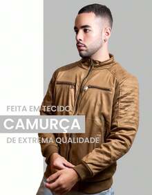 Premium Men's Jacket In Waterproof Leather And Suede – Lined And Thermal - Camel - View 1