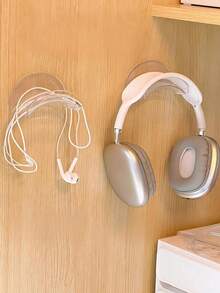 Earphone Hooks, Bag Hooks, Wall Mounted, No Punching, Hat Rack, Silk Scarf, Tie, Earphone Hanging Rack Behind The Door - View 3