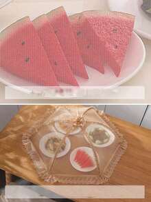 1pc Collapsible Food Cover Umbrella, Dust-Proof, Anti-Pollution, Fly & Mosquito Proof - Multicolor - View 5