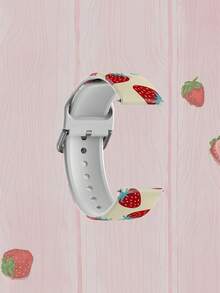 20/22mm Universal Smartwatch Band Compatible With Samsung, Honor - Silicone Strap With Fruit Pattern Compatible With Huawei GT2/GT3, Watch 3/Galaxy - Multicolor - View 3