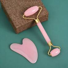 Jade Gua Sha Facial Massage Set, Includes Facial Roller And Gua Sha Board, Effectively Relieves Puffiness And Redness, Suitable For Both Men And Women - Multicolor - View 16