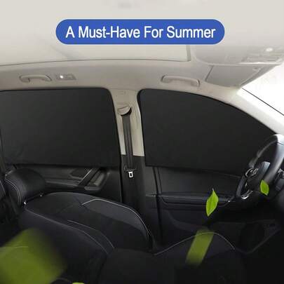 Magnetic Sunshade Curtain, Car Window Sun Visor, UV Protection, Fits Most Vehicles, Reduces Heat And Glare
