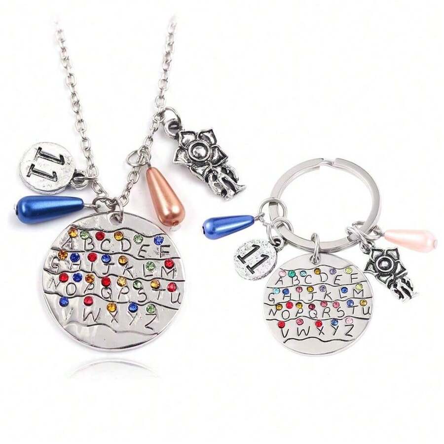 1 pieza Llavero colgante de aleación con película europea y americana popular y tema de fantasía, regalo de Año Nuevo, regalo del Día de San Valentín, regalo de Pascua - Multicolor - Ver 1