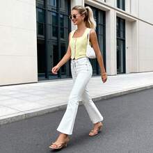 Women 2026 New Summer Kitten Heel Mule Sandals With Bow Decor, Comfortable Open Toe Slip On Slide Sandals For Party Wedding And Daily Casual Wearing - 杏色 - 查看 10