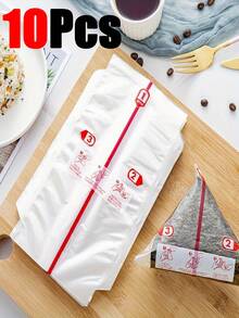 100pcs Triangle Onigiri/Rice Ball Packaging Bags, Double-Layer Seaweed Pattern Rice Ball Packaging Bags - Disposable Sealed Rice Ball Preservation Bags - View 16