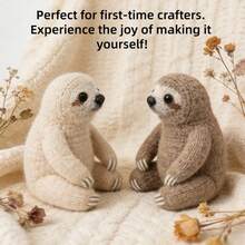 2Pcs Animal Knitting Kit For Beginners, Knitting Kit For Adults With Step-By-Step Text Tutorials, Sloth DIY Crafts For Adults, Cute Funny Home Decorative Ornaments, Birthday Valentine's Day And Easter Gifts - Sloth - View 7