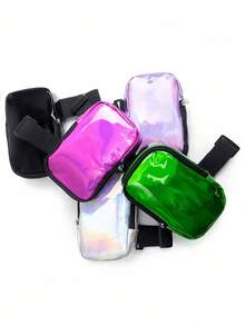 Holografische Oberschenkeltasche, bunte Beintasche mit verstellbaren Trägern, Reißverschluss, Sporttasche, wasserdichte Handytasche, Regenbogen-Knöcheltasche für Männer Frauen Gym Outdoor Wandern Reiten Reisen Sport Strand Outdoor Ausrüstung Tasche Laufen Fitness Zubehör - Verschiedenfarbig - Übersicht 7