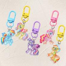MY LITTLE PONY 5个/套 小马宝莉闪亮钥匙扣 - 可爱创意彩虹小马包包挂饰，返校季、万圣节和圣诞节的理想礼物 - 彩色 - 查看 11