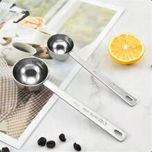 304不锈钢量勺 刻度咖啡勺 15毫升/30毫升 长柄调味粉烘焙家用调味勺 - 白色 - 查看 8