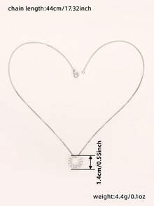 1 PC Romantic Cubic Zirconia Necklace Pendant For Women Valentine's Day Gift Wedding Jewelry - 1# - View 7