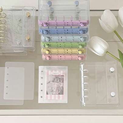 1PC Ramdom Color M5 Multi-Colored Macaron Binder Cover And Inner Pages, Loose-Leaf Storage Album