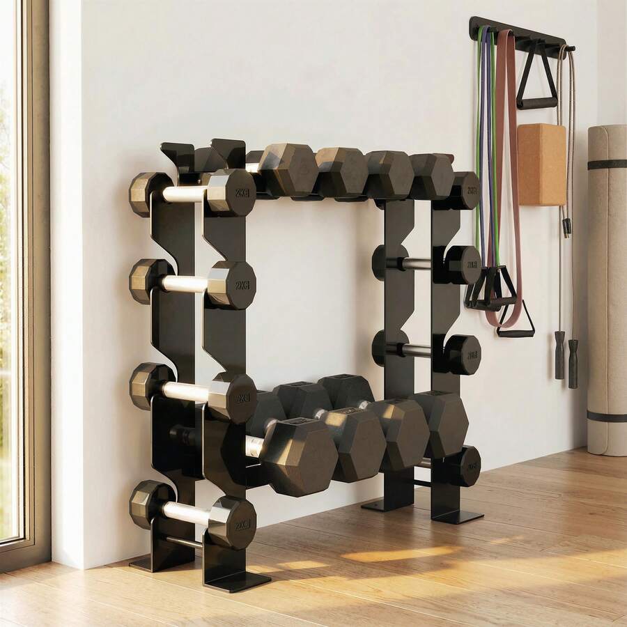Sportnow Strength Training Dumbbell Rack - Black - View 1