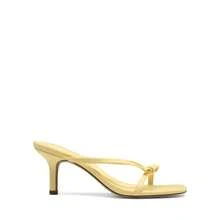 Women 2026 New Summer Kitten Heel Mule Sandals With Bow Decor, Comfortable Open Toe Slip On Slide Sandals For Party Wedding And Daily Casual Wearing - 黃色 - 查看 9