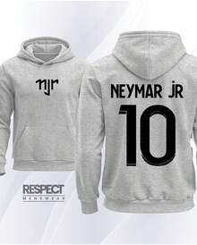 Men's NJR  Football Sweatshirt. Expensive Player With Hood. - 淺灰色 - 查看 1