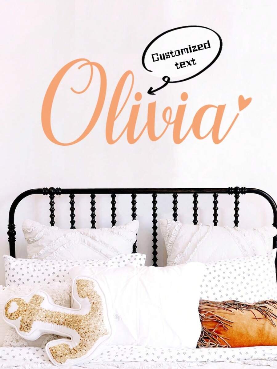 MonogramCustom Wall Decal, Create Your Own Wall Decal, Vinyl Lettering, Custom Quote Decal, Personalized Wall Decal, Custom Text Decal - Multicolor - View 1