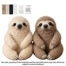 2Pcs Animal Knitting Kit For Beginners, Knitting Kit For Adults With Step-By-Step Text Tutorials, Sloth DIY Crafts For Adults, Cute Funny Home Decorative Ornaments, Birthday Valentine's Day And Easter Gifts - Sloth - View 11