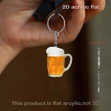 1 móc khóa acrylic 2D phẳng hình bia, quà tặng giá cả phải chăng, thiết kế dễ thương, phù hợp cho Lễ Tạ ơn, Giáng sinh, Halloween, phụ kiện trang trí túi xách, quà tặng giáo viên, phụ kiện lễ hội, quà tốt nghiệp, quà tri ân giáo viên, quà sinh nhật, quà tặng mẹ, quà Ngày của Mẹ - Nhiều màu - Xem 8