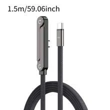 合金金属支架 240W 可折叠手机支架及数据线，Type-C 转 Lightning，多角度可调尼龙编织线，65W USB/Type-C 转 Type-C 接口，高速数据传输及快速充电，兼容 及其他智能设备，妇女节礼物 - 黑色 - 查看 12