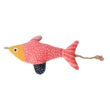 1个卡通鱼形猫咪玩偶，柔软毛绒逼真鱼形玩偶，带猫咪和铃铛，可自行玩耍，吸引猫咪，陪伴宠物玩偶 - 查看 15