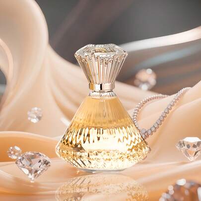1个100毫升高级奢华钻石形无焰香薰机，玫瑰香型，持久留香，天然香氛喷雾，家居空气清新剂，独特香气，除臭芳香，舒缓提神，情人节优质礼物之选，适用于卧室、浴室、客厅，四季皆宜，完美日常礼品
