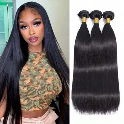 Paquetes de cabello virgen brasileño 100% natural, cabello tejido auténtico y natural