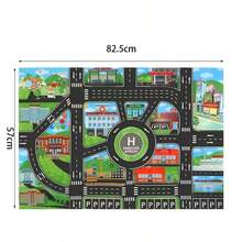 1pc City Traffic Game Mat, Thin, Non-Fuzzy, Large Size Non-Woven Fabric Game Mat, Waterproof And Moisture-Proof, Children's Toy Car Interactive Route Map, Room Decor, Educational Tool, Halloween And Christmas Gift, Made Of Non-Woven Fabric And Plastic. This Product Is Relatively Smooth When Placed On The Floor (Except For Small Cars), Children's Toys, Toys, Boys' Toys - Multicolor - View 23