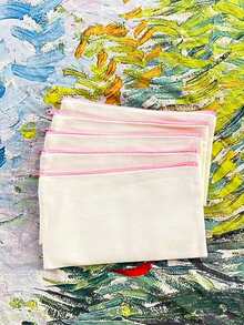 5/10/20/50 piezas Bolsas de lona en blanco para pintura DIY, impresión digital, manualidades. Adecuado para volver a la escuela, fiestas, decoración de eventos de spa, bolsas de regalo reutilizables, bolsas de cosméticos portátiles, juegos de maquillaje de viaje. Juegos de regalo expresivos para dibujar, almacenar bocadillos y regalos, bolsos y carteras lindos. - Beis - Ver 34