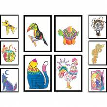 Kit 10 Quadros Decorativos tema: Artistico - KIT 125 - Visão 1