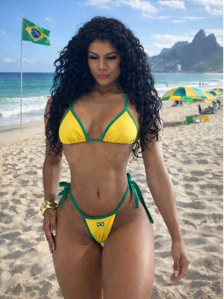 Brazilian String Bikini - Màu vàng - Xem 1