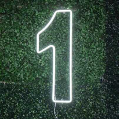 Luminária led neon - Números 0 a 9 com 50cm altura Decoração