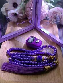 2件套穆斯林念珠套装 - 电子计数手链+戒指，精美悬浮礼盒，伊斯兰信仰日常祈祷必备，馈赠亲朋好友的精致礼物 - LR41計數器 - 查看 6