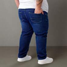 EVOLUTION PLAY Men's Plus Size Jeans 48 To 58 Lycra Slim XXG - 深色使用 - 查看 3