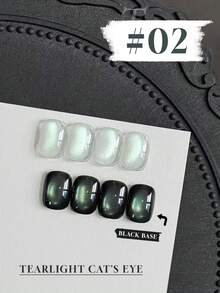 Mec 12ml Tearlight Cat Eye Gel Nail Polish, 6 Colors Translucent Jelly Magnetic Gel, Iridescent Shimmer Crystal Cat Eye Effect, Soak Off UV/LED Curable Long-Lasting High Gloss Finish For Kawaii & Daily Nail Art Design - Multicolor - View 17