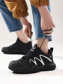 Women's Lightweight Anti-Static Safety Shoes, Casual Series Anti-Slip Functional Shoes For All Seasons - Black - View 3