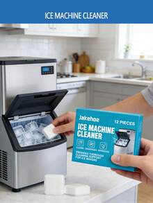 jakehoe 12pcs Ice Maker Cleaning Tablets, Daily Home Ice Maker Cleaning And Descaling Portable Tablets, Suitable For Home Desktop Ice Maker Daily Cleaning And Descaling, Commercial Small Ice Maker, Milk Tea Shop Ice Maker, Refrigerator Built-In Ice Maker Module, Ice Tray Cleaning, Water Dispenser, Water Purifier Water Line Descaling, Dorm, Office, Rental Apartment Small Ice Maker Equipment, Deep Cleaning Before Restarting Long-Term Idle Ice Maker, Remove Limescale, Odor, Stains, - Solid State - View 7