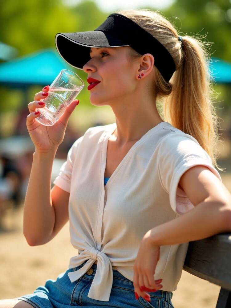 1顶男女情侣时尚遮阳帽新款设计休闲街头多功能防晒帽透气吸汗户外运动休闲帽 - 彩色 - 查看 3