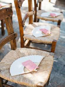 50pcs/10pcs/1pc Wedding/Party Oil Paper Folding Hand Fans - White - View 8