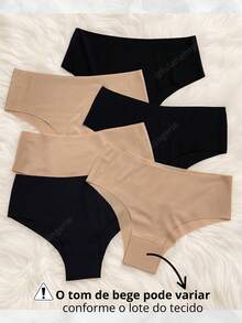 Set Of 4 Seamless High-Waisted Panties With Laser Cut Detail In Neutral Colors - Cos Mamut - Multicolor - Ver 3