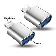 1-2个OTG适配器 Lightning公头转USB母头转换器，兼容 14系列、U盘、鼠标、键盘，兼容 14 Pro Max/14 Pro/14 Plus/14/13/12/11/XS/XR/8/7/6/ - 彩色 - 查看 2