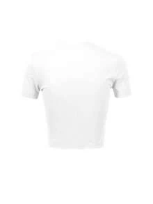 A Tini Bit Irish Leprechaun St. Patrick's Day Cropped Graphic Tee Women's Short Sleeve Slim Fit Polyester Blend T-Shirt, St. Patrick's Day Streetwear Funny Lucky Aesthetic Slim Fit Breathable Crop Top Gift - 白色 - 查看 2