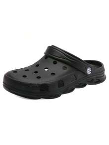 Unisex Black Garden Clogs, Lightweight EVA Slip-On Shoes, Non-Slip Breathable Water-Resistant Outdoor Sandals, Quick-Dry Beach Pool Shower Yard Work Casual Comfort Footwear - 黑色 - 查看 4