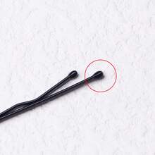 50pcs Studio Black U-Shaped Wavy Clips, Thickened Hair Clips, Bun Fixing U-Shaped Hairpins, Hair Accessories - Multiple Styles - View 3