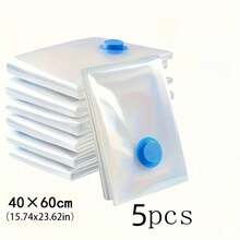 5pcs Reusable Vacuum Compressed Storage Bags, Space Saving Clothes Organizer Bags For Travel, Suits, Shirts, Blankets, Jackets, Dorms, Closets, Bedroom, Bathroom, Back To School Season - Multicolor - View 11